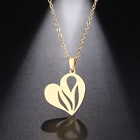 DOTIFI ожерелье из нержавеющей стали для женщин и мужчин лист чокер с подвеской в форме сердца ожерелье Обручальное ювелирное изделие