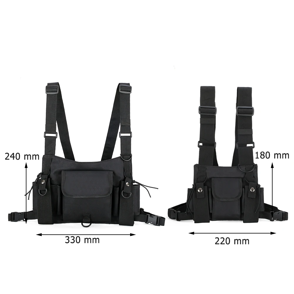 Fashion Nylon Chest Rig Bag Solid Waist Functional Unisex Waistcoat Cross Tactical Harness Shoulder Bags | Спорт и развлечения