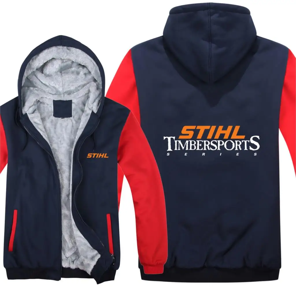 Stihl Timbersports серия толстовки для мужчин пуловер шерстяная подкладка Куртка