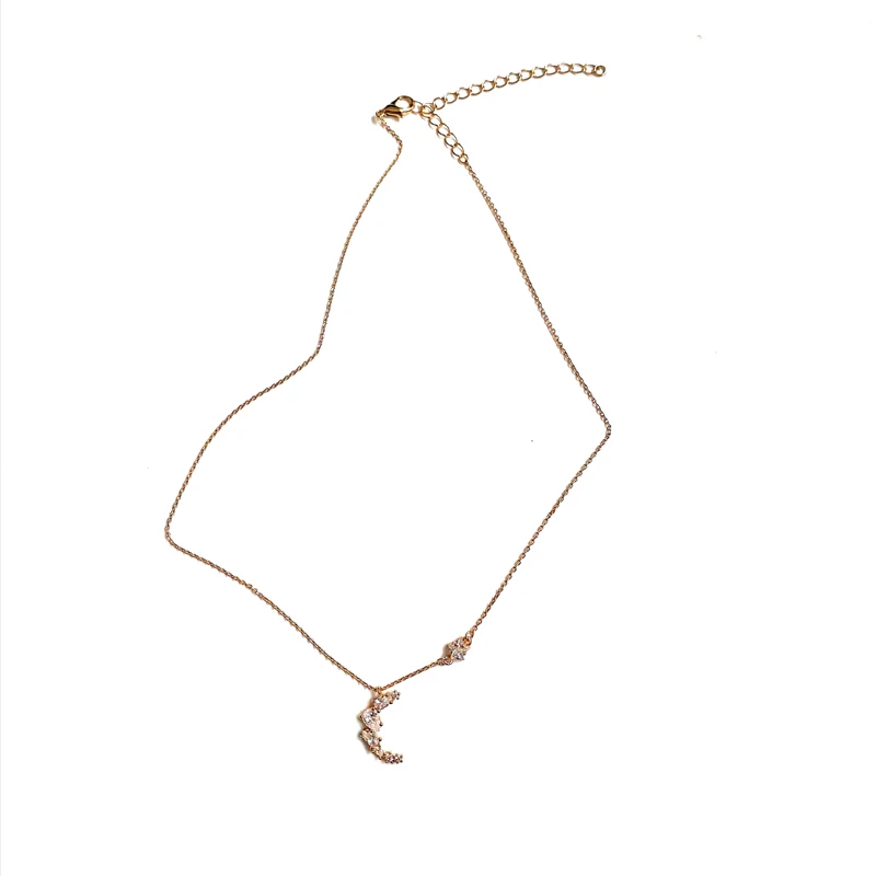 

KXR Starmoon Necklace INS Simple Feminine Light Luxury Collarbone Chain Niche Design Sense Versatile Necklace Wholesale