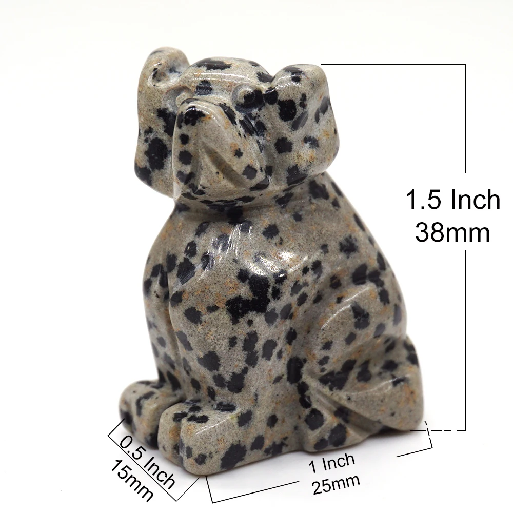 1 5 &quotСобачка Статуя природным драгоценным камнем вырезка Исцеление с украшением