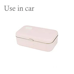 pink-in car Керамическая изоляция электро ланч бокс водонепроницаемый ланч бокс контейнер для еды портативный герметичный ланч бокс для студенческого офисного автомобиля - Цвет: pink-in car