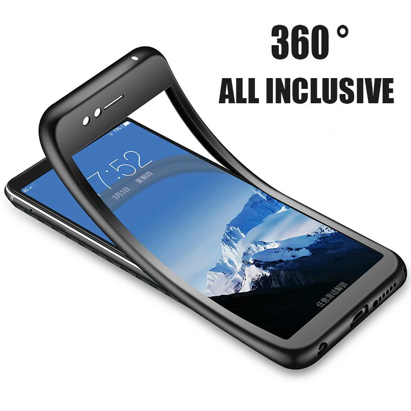 360 силиконовый чехол для Xiaomi Pocophone F1 Mi 8 SE A1 5X A2 мягкий Redmi Note 5 5A Pro 4 4X 6 6A S2 | Мобильные