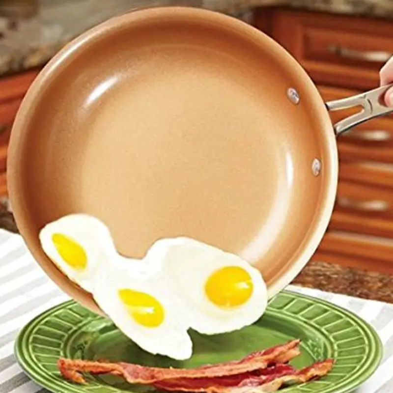 Сковорода Медная Керамическая антипригарная ручка из нержавеющей стали с