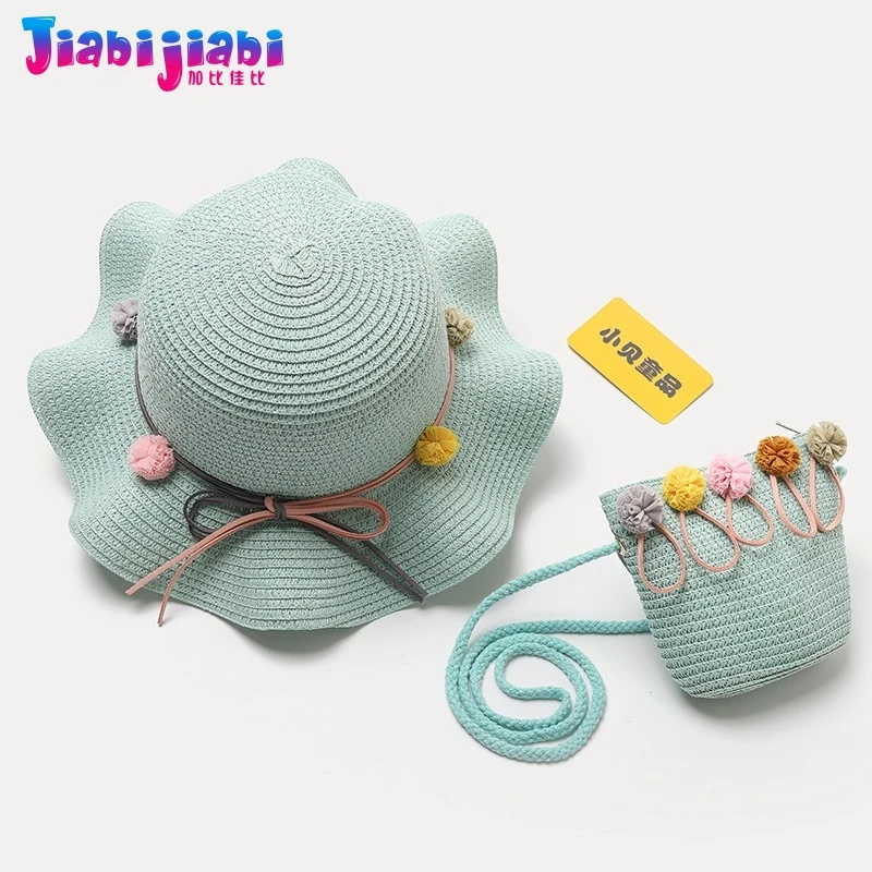 Панама летняя соломенная шляпа принцессы для детей маленьких девочек