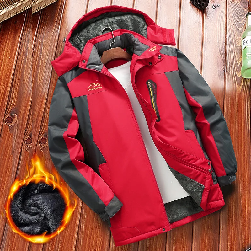 

Middle aged and old men's cotton padded jacket, plush and thickened middle aged cotton padded jacket, father's winter cotton