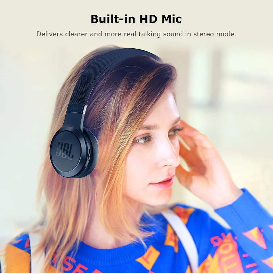 JBL Live 400BT Беспроводные Bluetooth умные наушники AI наушники голосовой помощник Спортивная гарнитура с микрофоном Многоточечное соединение