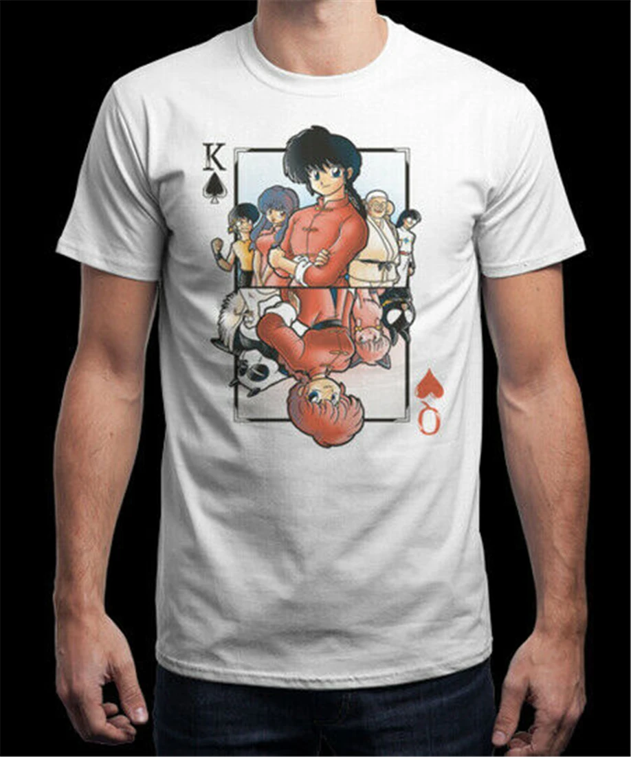 Saotome Ranma 12 забавная манга белая футболка S-3Xl для Genma Fan Забавный дизайн |