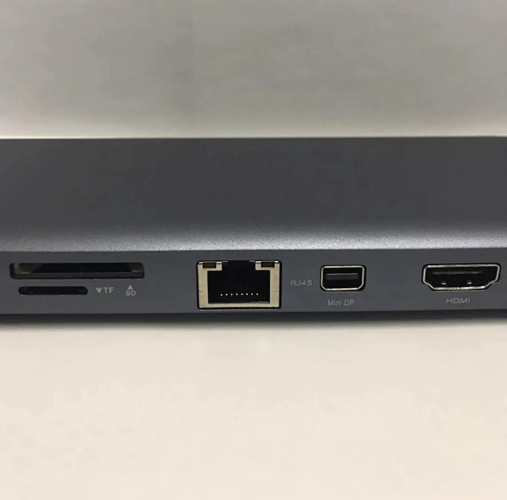 12 в 1 Тип c док-станция алюминиевый к HDMI кард-ридер RJ45 PD для зарядного устройства Аудио MacBook samsung Galaxy usb c концентратор