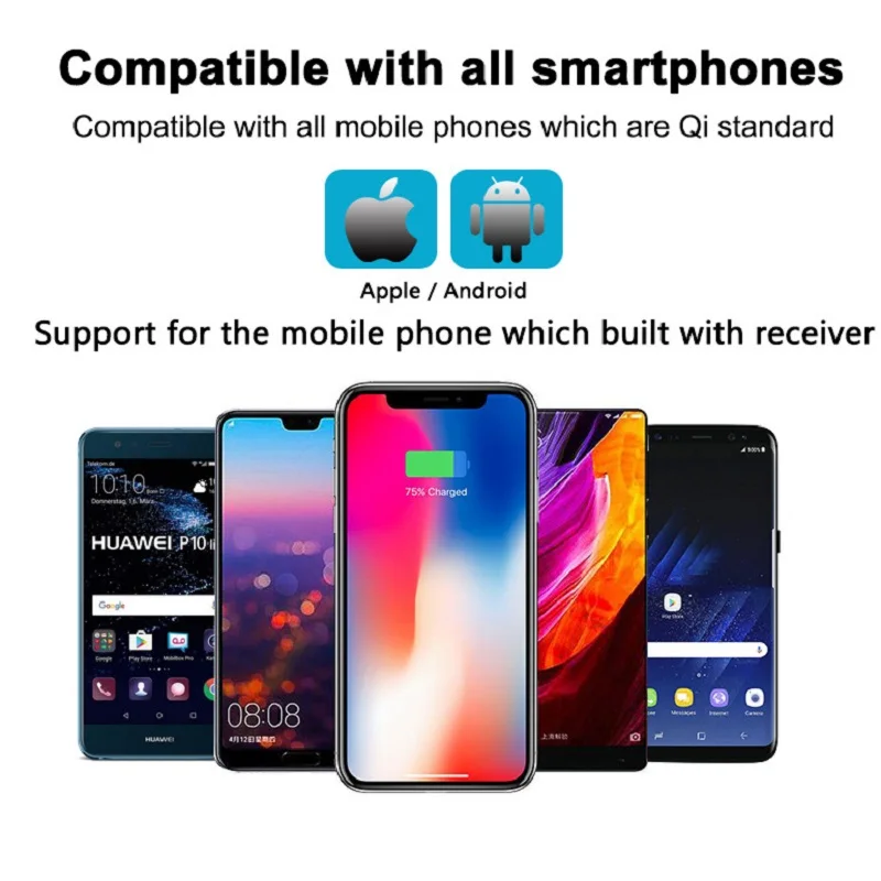 

2021 Car Wireless 15W Fast Charging Infrared Sensor Mobile Phone Charging Qi Wireless Charger for Samsung Iphone Huawei Mi