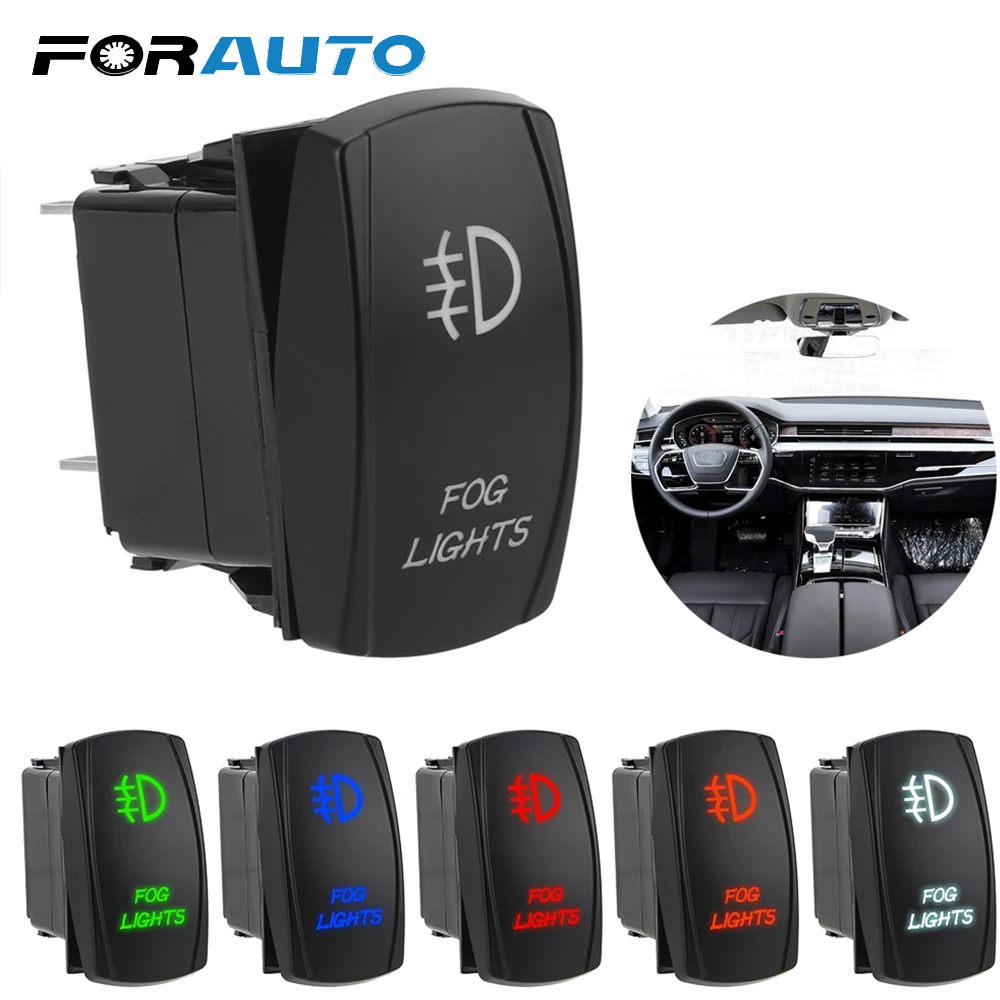 FORAUTO 5 Pin Автомобильный светодиодный кулисный переключатель подсветки ВКЛ ВЫКЛ