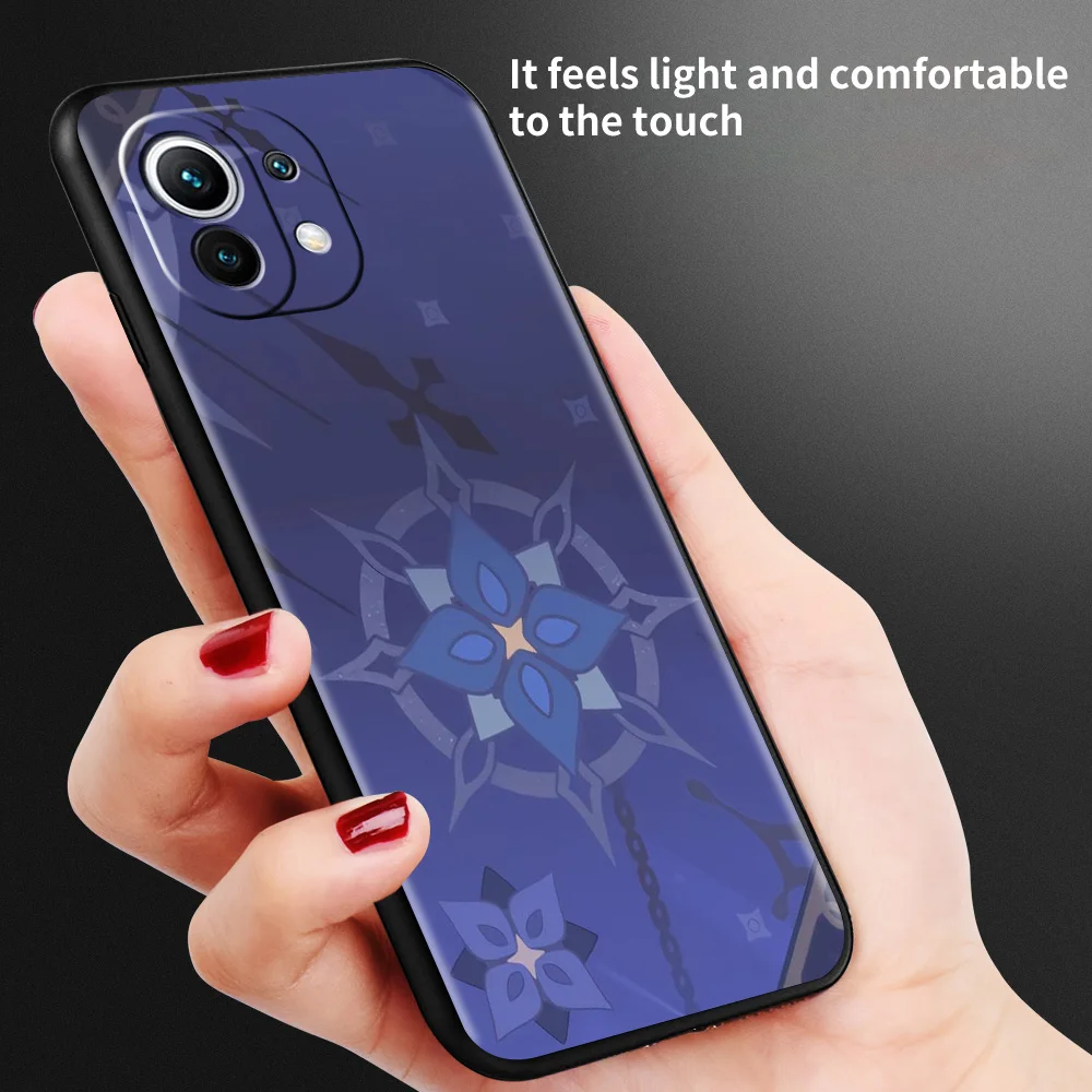 silicone phone case for xiaomi mi poco x3 nfc 11 lite 11t pro note 10 10t 9 9t a2 m3 f3 f1 shell soft cover genshin impact logo free global shipping
