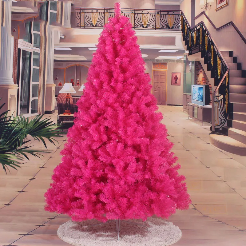 

1,5 м 1,8 м розово-Красная рождественская елка украшение большие искусственные рождественские Новогодние украшения имитация домашнего декор...