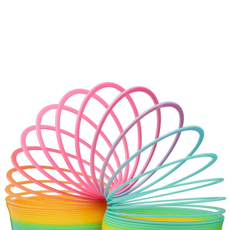 Color Rainbow Circle Magic Down Stairs Creative Decompression 7 color spring ring Children's Toys birthday present | Игрушки и хобби