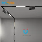 Новый светодиодный Трековый светильник, алюминиевый потолочный встраиваемый подвесной Креативный светодиодный магнитный светильник 0,5 м 1 м, трековая направляющая