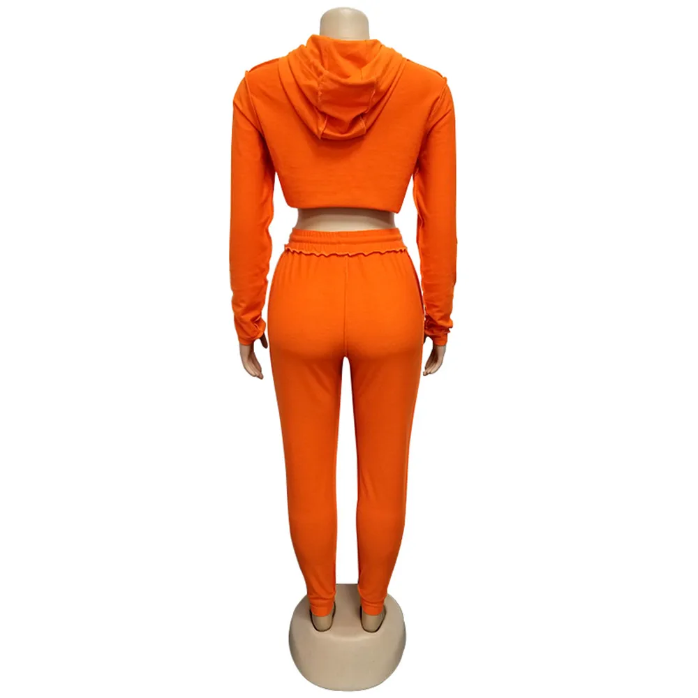 Женский спортивный костюм из двух предметов повседневный однотонный составного