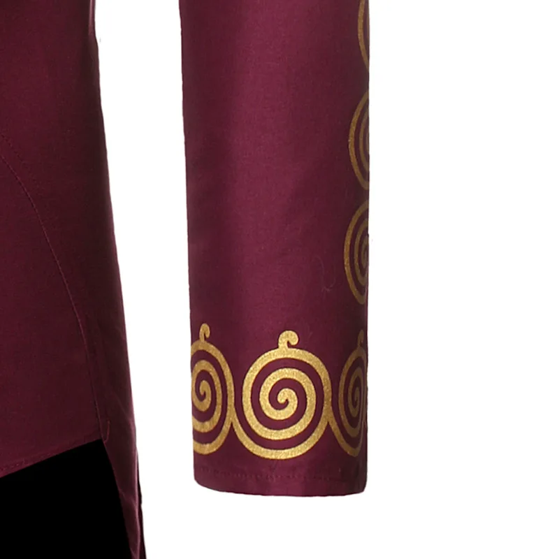 

Red African Dashiki Print Shirt Men 2020 Fashion Hip Hop Streetwear Afrian Clothes Men Slim Fit Long Sleeve Shirt Male Chemise