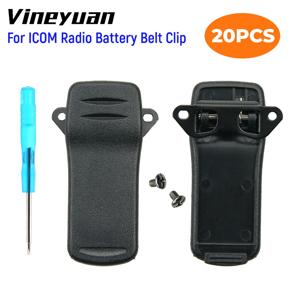 20 Belt Clips with 40 Screws BP-227 Belt Clip for ICOM IC-V85 IC-F50 IC-50V IC-51 IC-51V IC-60 IC-60V IC-61 IC-61V IC-61M IC-M88