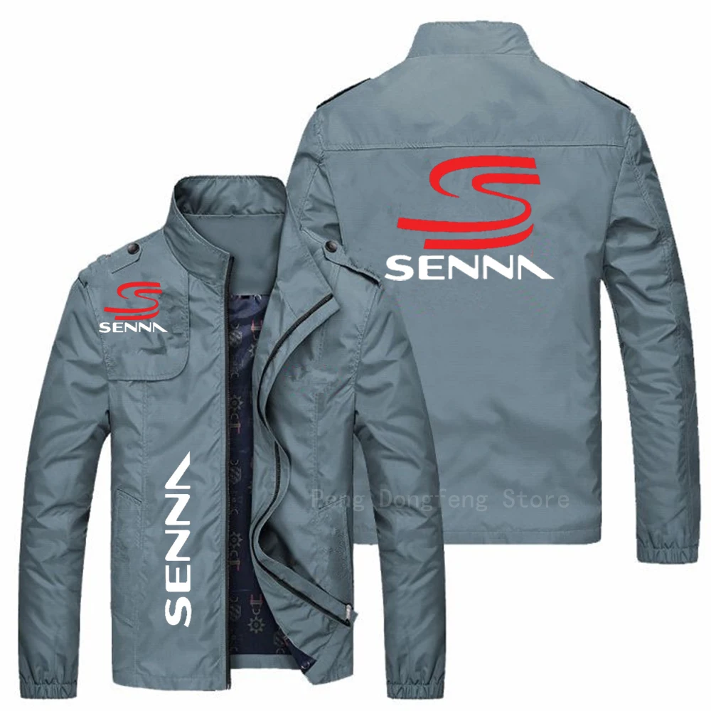 

2021 NEW Men's Jacket Spring Autumn Slim Top Men's Casual Baseball Pilot Zip Jacket Men's Jacket Fashion F1 McLaren Senna M-5XL