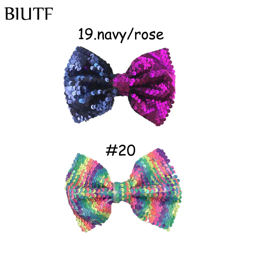 50 шт./лот 5 дюймов двухсторонние заколки для волос в виде банта Детские аксессуары