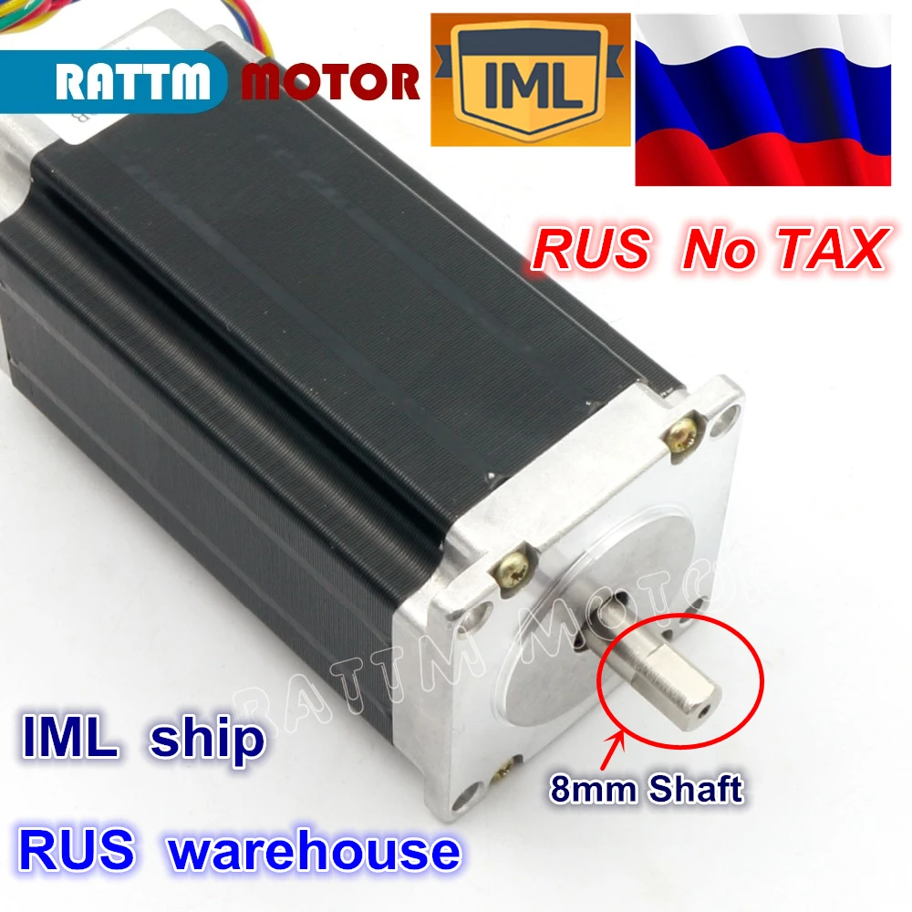 RU ship NEMA23 425Oz-in 112 мм 12-24 В/DC 280N.cm CNC двухвальный шаговый двигатель, шаговый двигатель 3A для фрезерного станка с ЧПУ