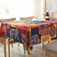 maya impression ethnic style tablecloth hotel coffee house decoration restaurant table cloth cover