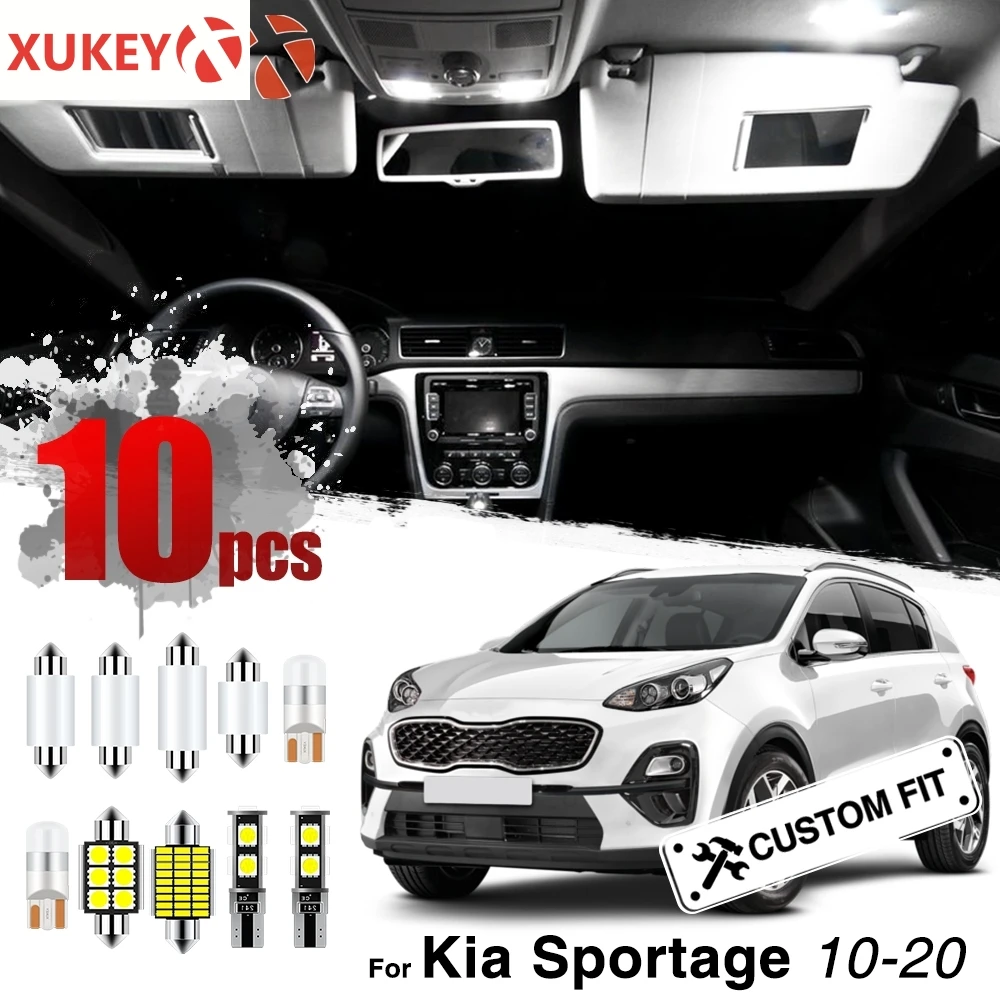 Xukey 10 шт. светильник для салона светодиодный посылка Kia Sportage SL QL 2010 2020 карта