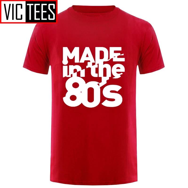 Men New MADE in the 80's T Shirt Tshirts Cotton Funny College 1980 Retro Birthday T-shirts | Мужская одежда