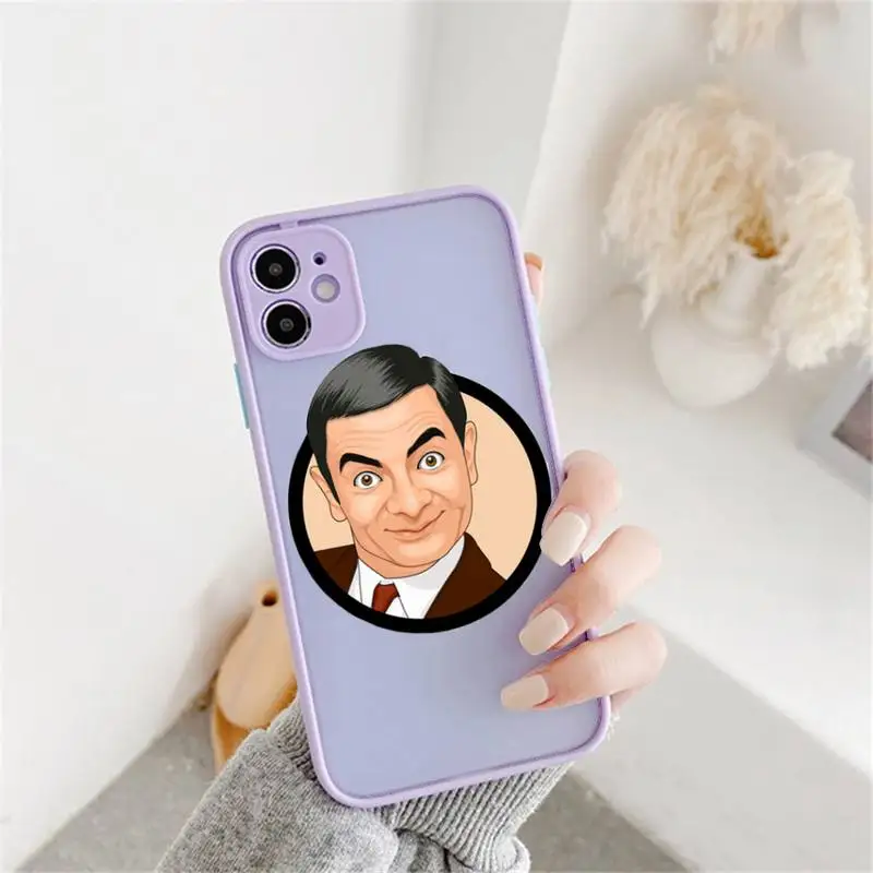 

United Kingdom Mr Bean Phone Case Or IPhone 12 11 Pro Max XR XS Max X SE2 6s 7 8 Plus Hard Shockproof Purple Case