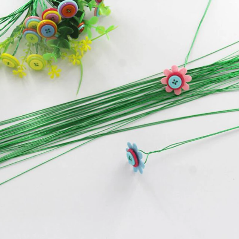 40 шт. бумага с покрытием цветок железная проволока используется для DIY нейлон