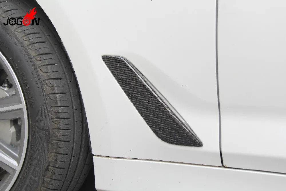 

2pcs Accessories High Quality Carbon Fiber Fender Vent Trim Body Parts For BMW 5 Series 530 540 G30 2017 2018