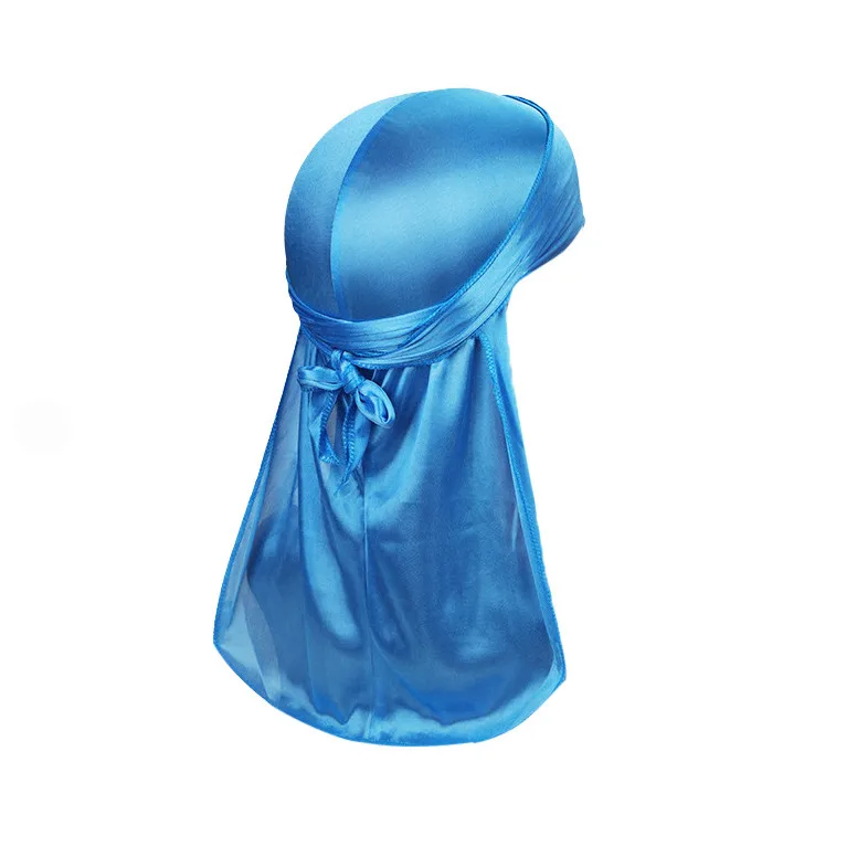 Бандана из шелка и полиэстера для мужчин женщин шапка Durag головной убор с хвостом