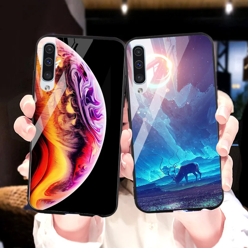 Закаленное Стекло чехол СПС samsung Galaxy A50 A70 A40 A30 A20 A60 A10 A80 A90 5G A50s A20s A10s чехол samsung A7 A8 плюс Чехол