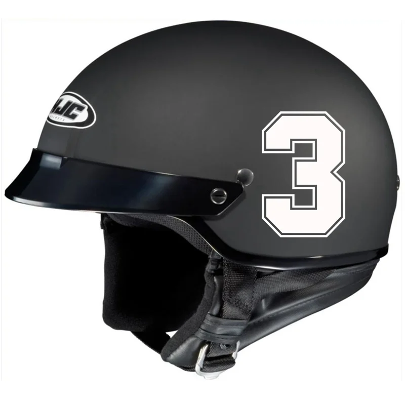 

Creative Car Sticker Racing Number 3 Helmet Decals Car Sticker Funny Vinyl Decals Motorcycle Accessories Stickers 15cm