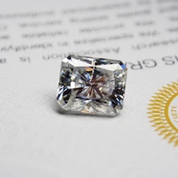 1014mm radiant cut 8 41 carat vvs moissanite super white loose moissanite diamond for wedding ring