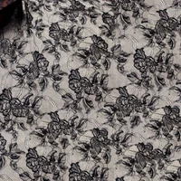 black off white 1 yard 150cm mesh lace fabric diy wedding dress nightdress skirt curtain background sewing cloth