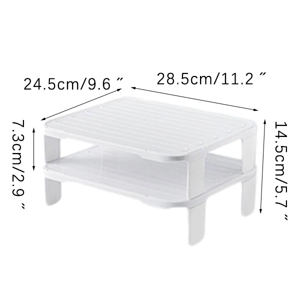 Двухуровневая кухонная стойка полки для ящиков холодильника шкафа