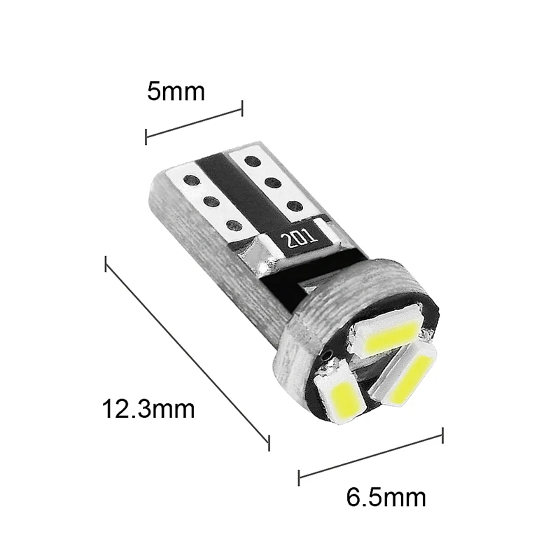 100x T5 Led W1.2W автомобильный светильник 3 SMD 3014 приборная панель измерительный прибор