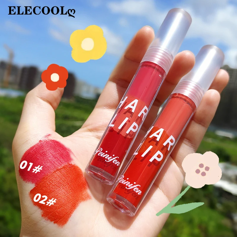 

ELECOOL Lip Gloss 2 Colors Matte Liquid Lipstick Mate Waterproof Long Lasting Moisturizing Lipgloss Lip Makeup Cosmetics