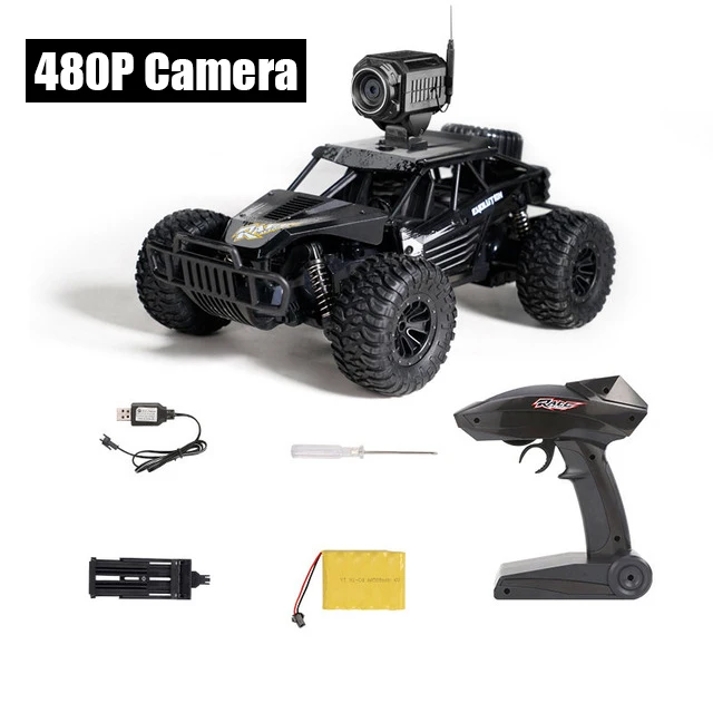 Black 480P Camera Радиоуправляемая машина с камерой HD Машина Радиоуправляемая радиоуправляемая внедорожник 2,4G машинка с дистанционным управлением 4 колеса высокоскоростная электрическая машина каррос багги игрушки - Цвет: Black 480P Camera