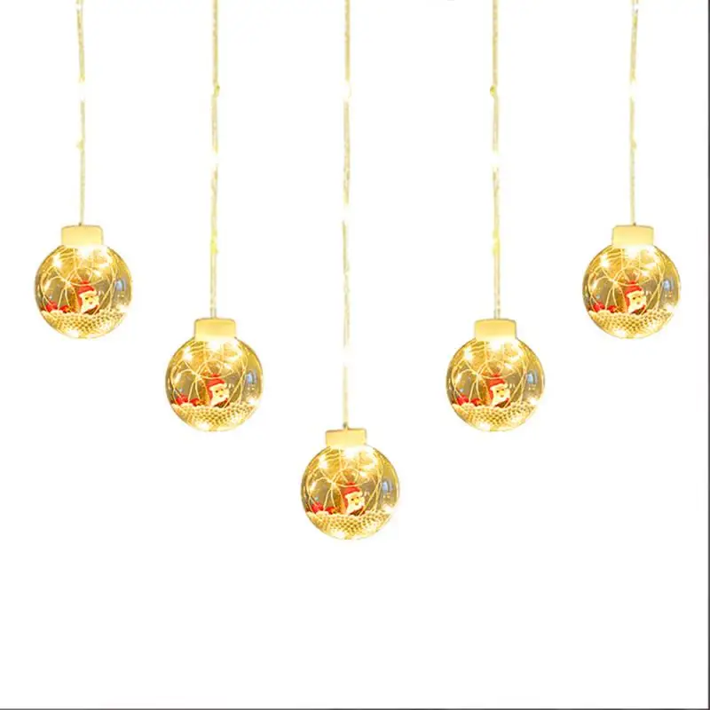 10 светодиодных гирлянд с шариками рождественские сказочные гирлянды для