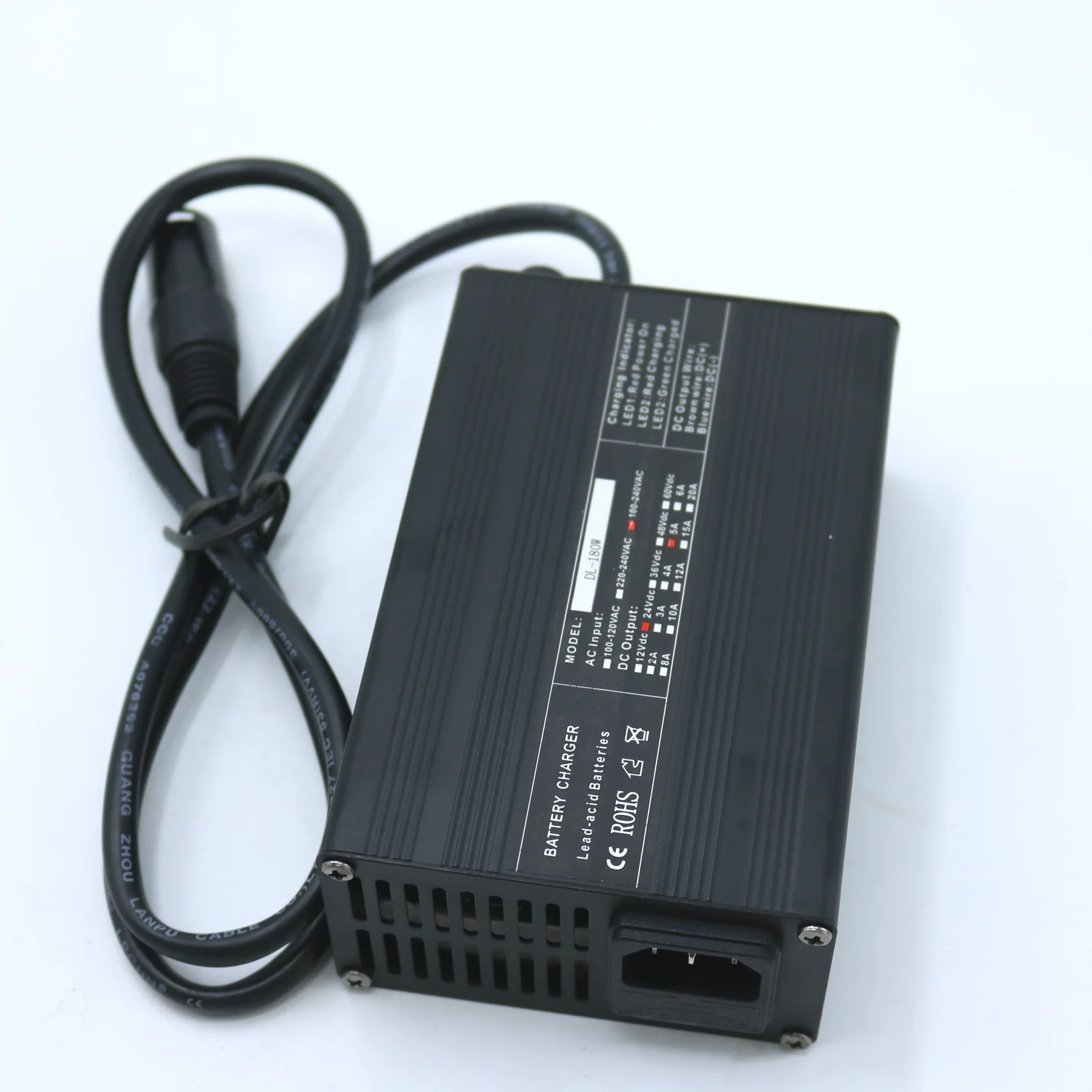 100-240V 24V 5A Электрический велосипед/tristyle/зарядное устройство свинцово-Кислотное устройство для быстрой зарядки аккумулятора CE& RoHS Бразилия/США все можно использовать