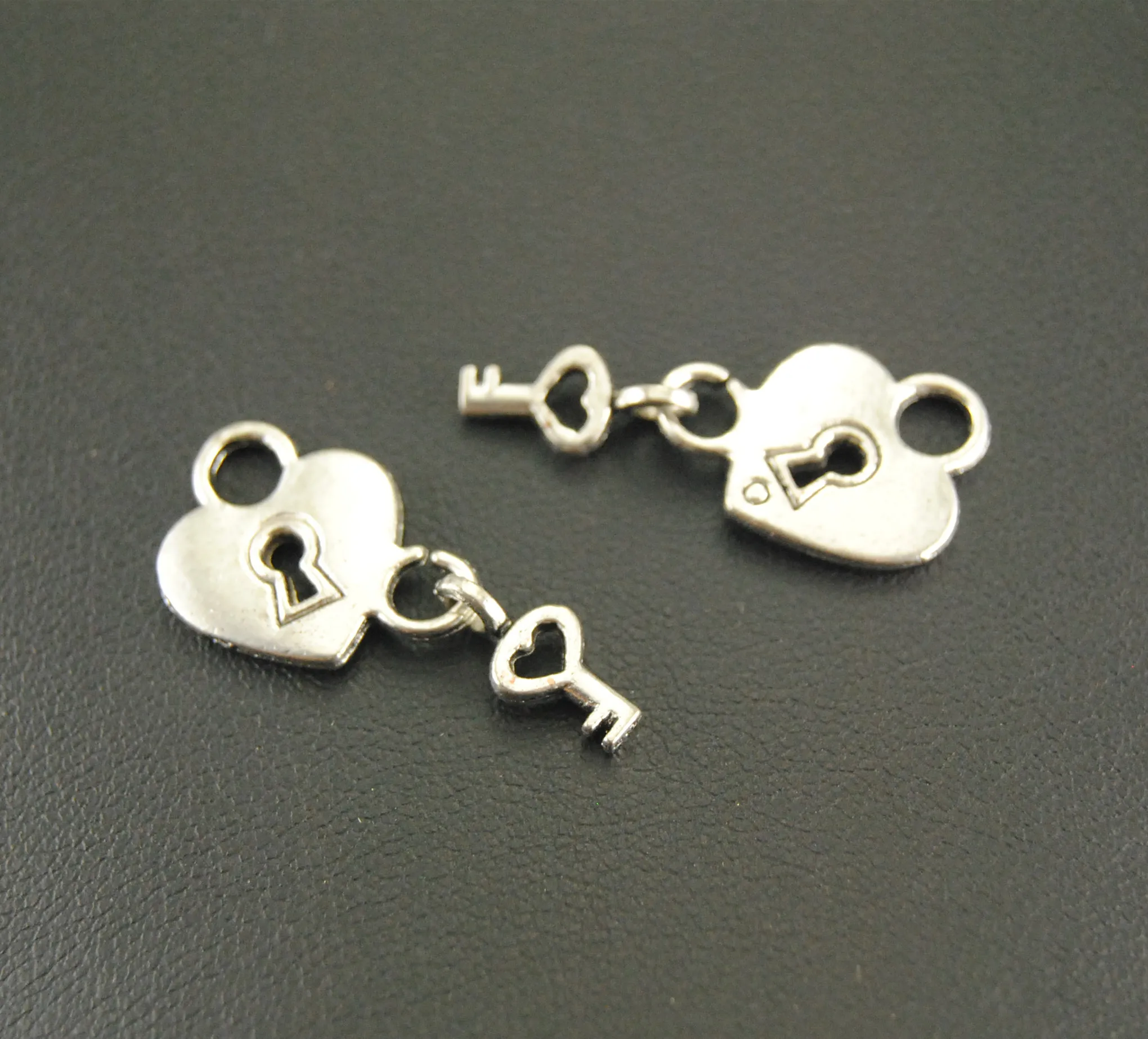 30pcs Charms Heart Lock And Key Silver Color Pendant For DIY Handmade Jewelry Making Accessorie | Украшения и аксессуары