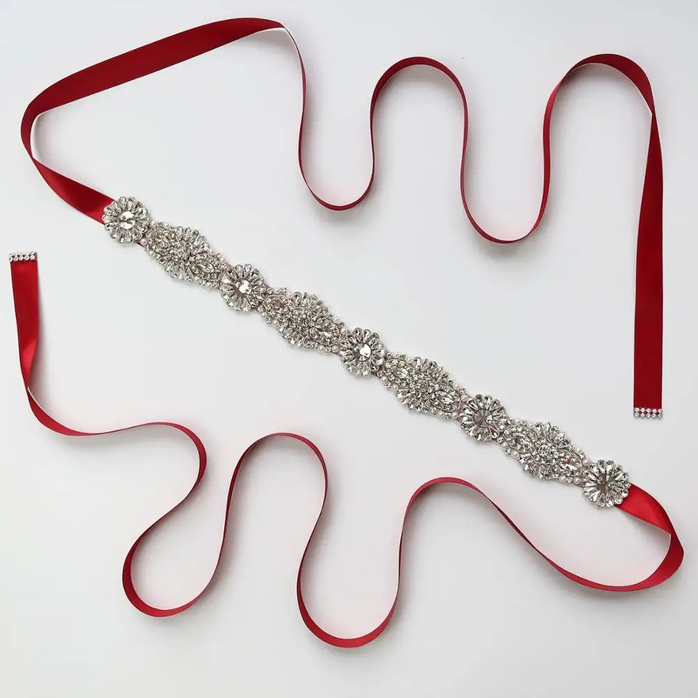 Свежий дизайн вечернее платье с украшением на талии Стразы ручной работы пояс