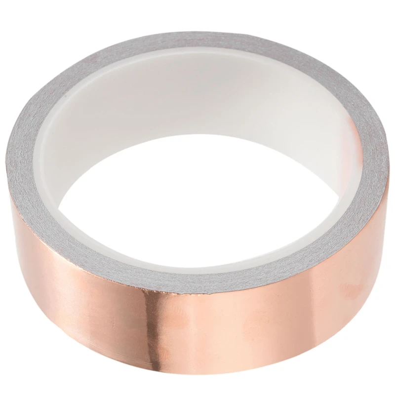 

Hot-30Mm X10m Copper Foil Tape Adhesive EMI Shielding Guitar Slug Snail Barrier Tool