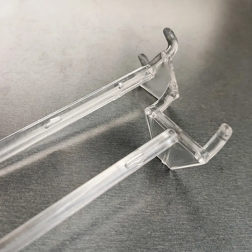 Cena Plastikowe Gniazdo Hole Board Display Wieszaki Haczyki Up For Półka Do Przechowywania Mesh Backboard Akcesoria Wiszące Podwójne Stopy Wyczyść 200 Sztuk