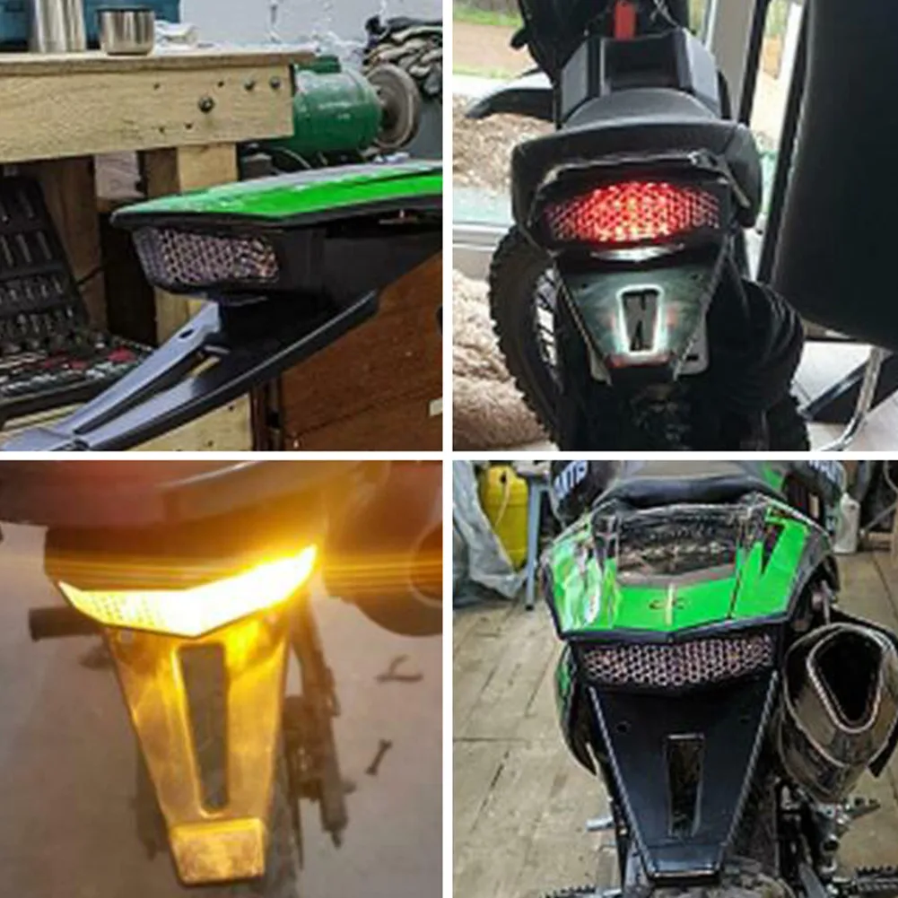 

Motorcycle LED Rear Tail Turn Signal Light Turn Signals Brake Stop Light License Plate Integrated Tail Light