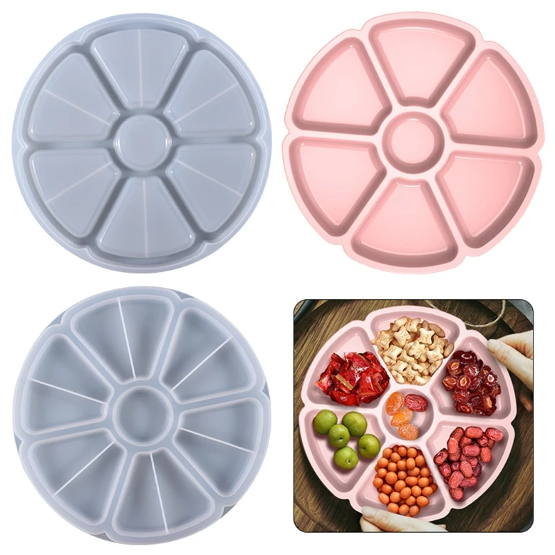 

Petal Fruit Nut Storage Tray Epoxy Resin Mold Dishes Plate Silicone Mould DIY Crafts Home Decorations Casting Tools
