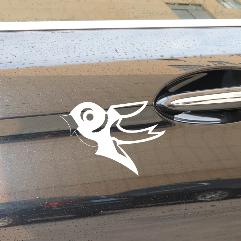 

YJZT 15.7CM*11.1CM Bird Creative Cartoon Decor Bumper Car Sticker Vinyl Decal Black/Silver C4-2628