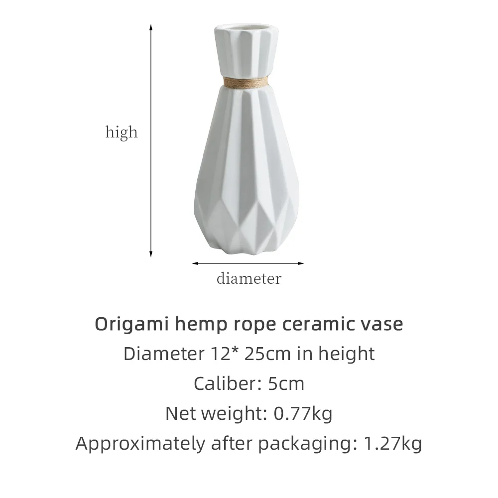 

Nordic Home Decoration Living Room Decoration Vase Flower Vases for Home White Ceramic Vase Table Decoration Accessories Vases
